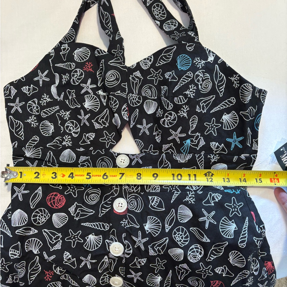 ModCloth Black Nautical Shell Print Midi Dress - Picture 8 of 12